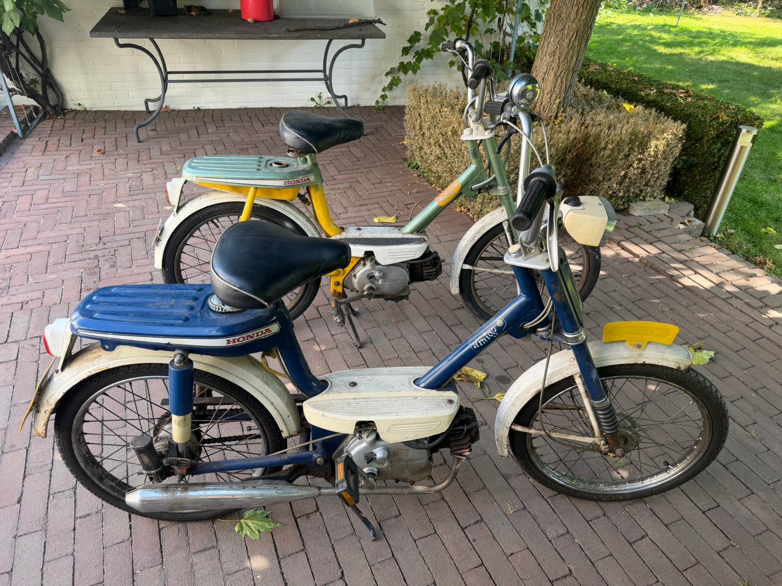 Honda Amigo PF50 hardtail 1970 (2 stuks), 49 cc, Klasse B (45 km/u), 1 versnellingen, Ophalen