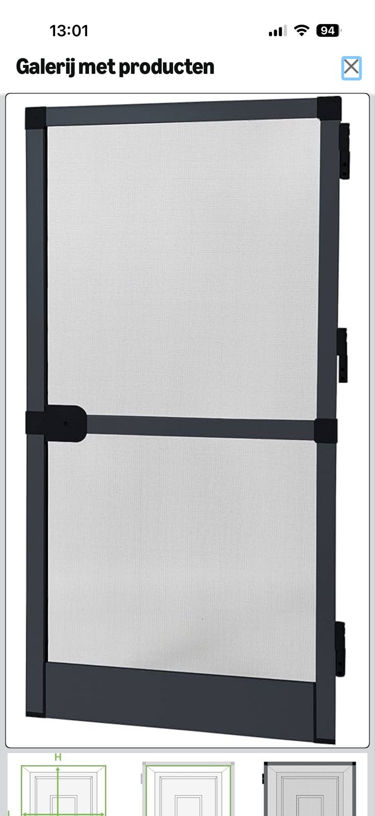 Hordeur nieuw!, Doe-het-zelf en Bouw, Deuren en Vliegenramen, Ophalen, 80 tot 100 cm, 215 cm of meer, Hordeur