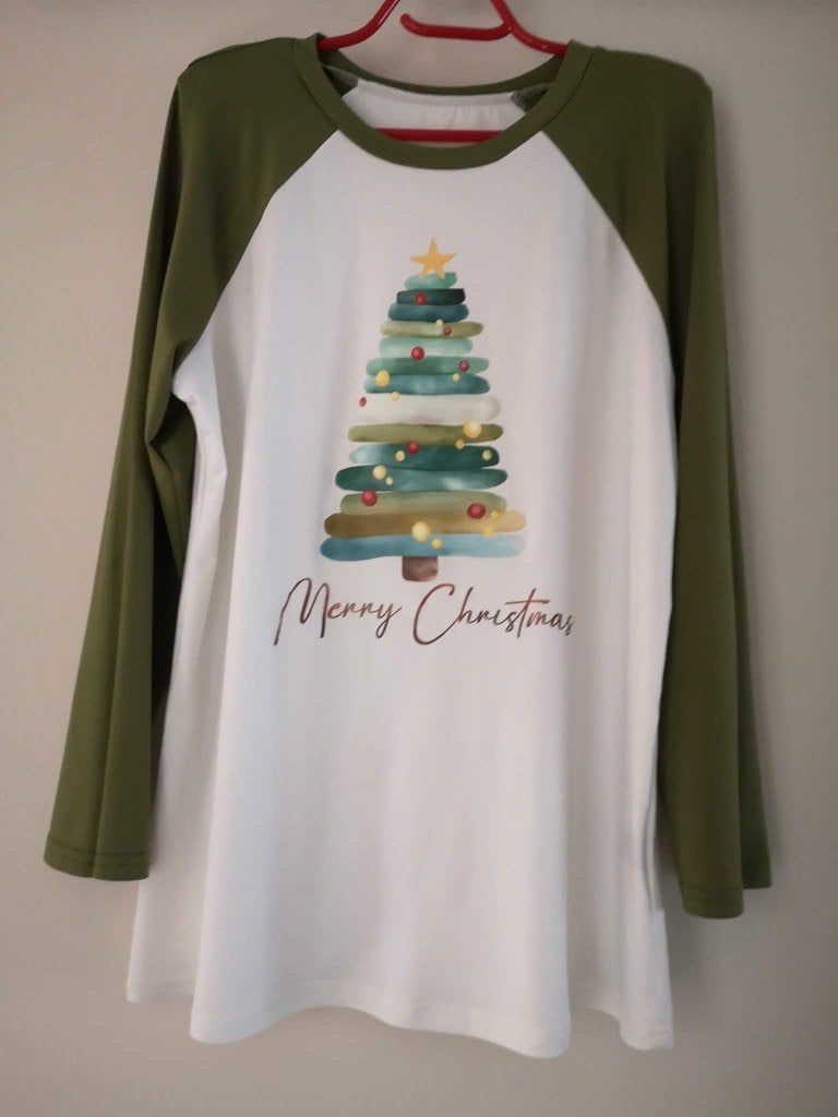Tee shirt longues manches Noël, Manches longues, Enlèvement, SHEIN, Multicolore