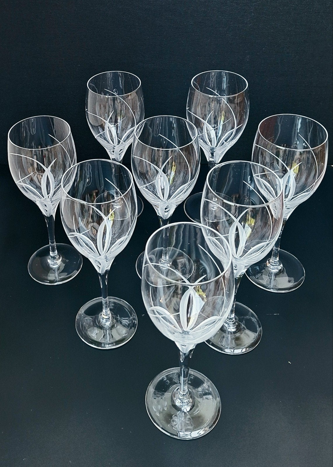 8 verres à vin en cristal Cristal Vannes Cartier, Antiquités & Art, Enlèvement ou Envoi