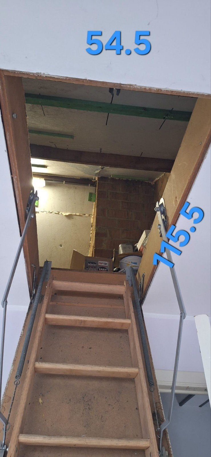 Escalier pliable pour acces grenier, Bricolage & Construction, Enlèvement, Utilisé, Escalier, Pliable ou rétractable/escamotable