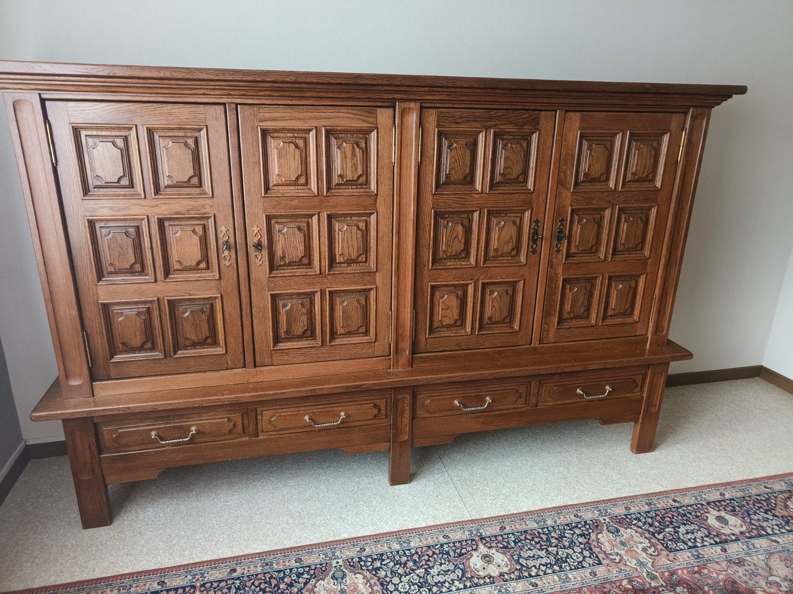 Houten kast met barkast, Huis en Inrichting, Ophalen