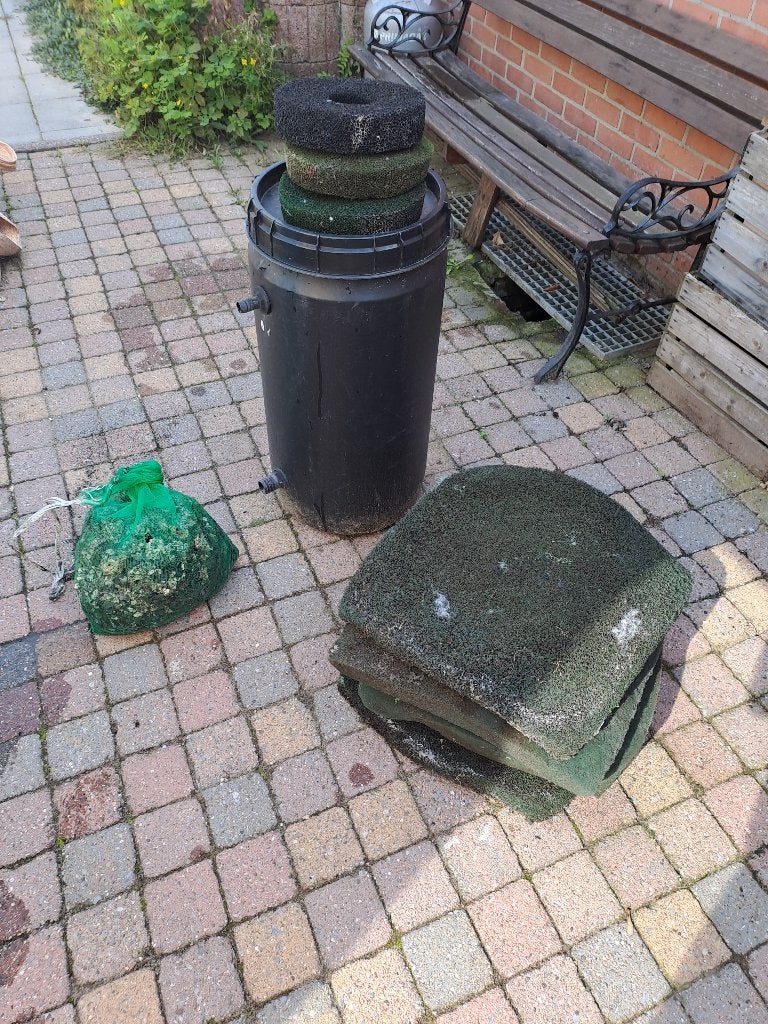 vijverfilters, Ophalen, Gebruikt