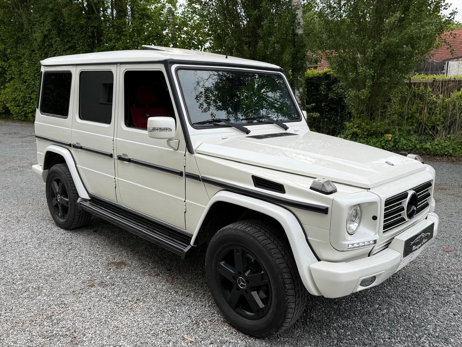 Mercedes G350 CDI Designo Pearl White/Red Zetelkoeling Full, Autos, Euro 5, Achat, Phares au xénon, Entreprise