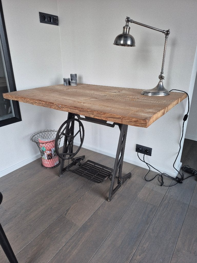 Bureau, Ophalen, Hout, Nieuw, Industrieel