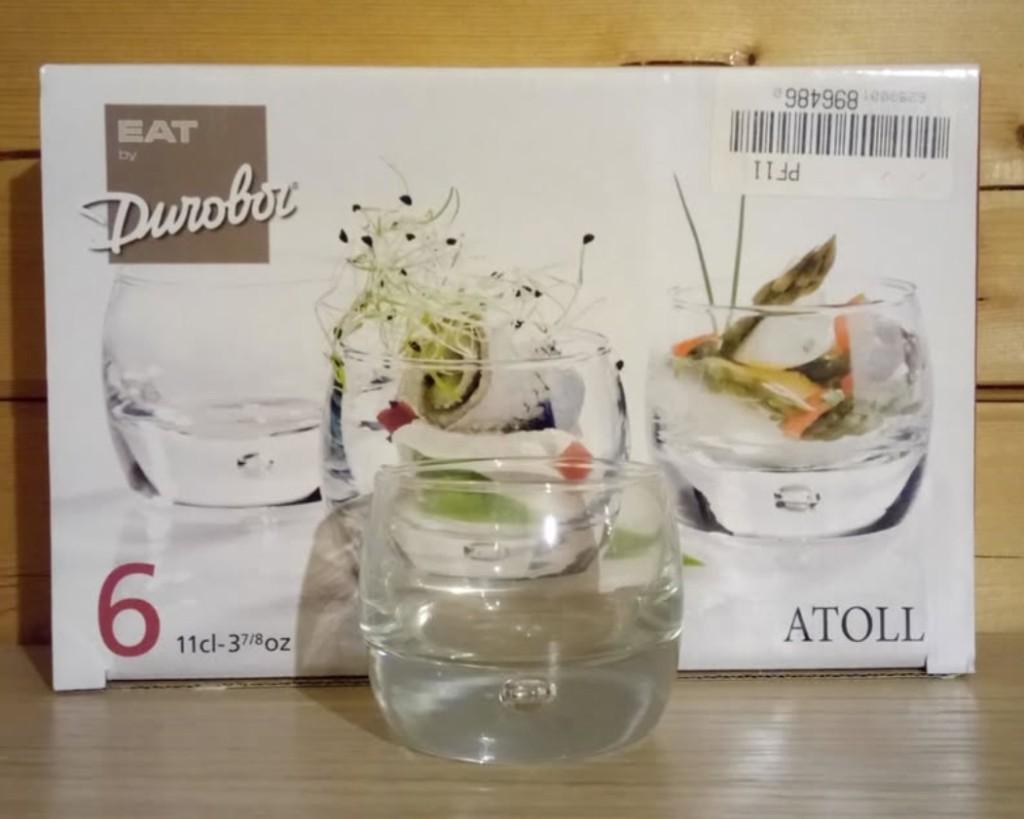Lot de 6 verrines en verre Durobor "Atoll" 11cl – État Neuf, Neuf, Verre, Enlèvement, Autres types