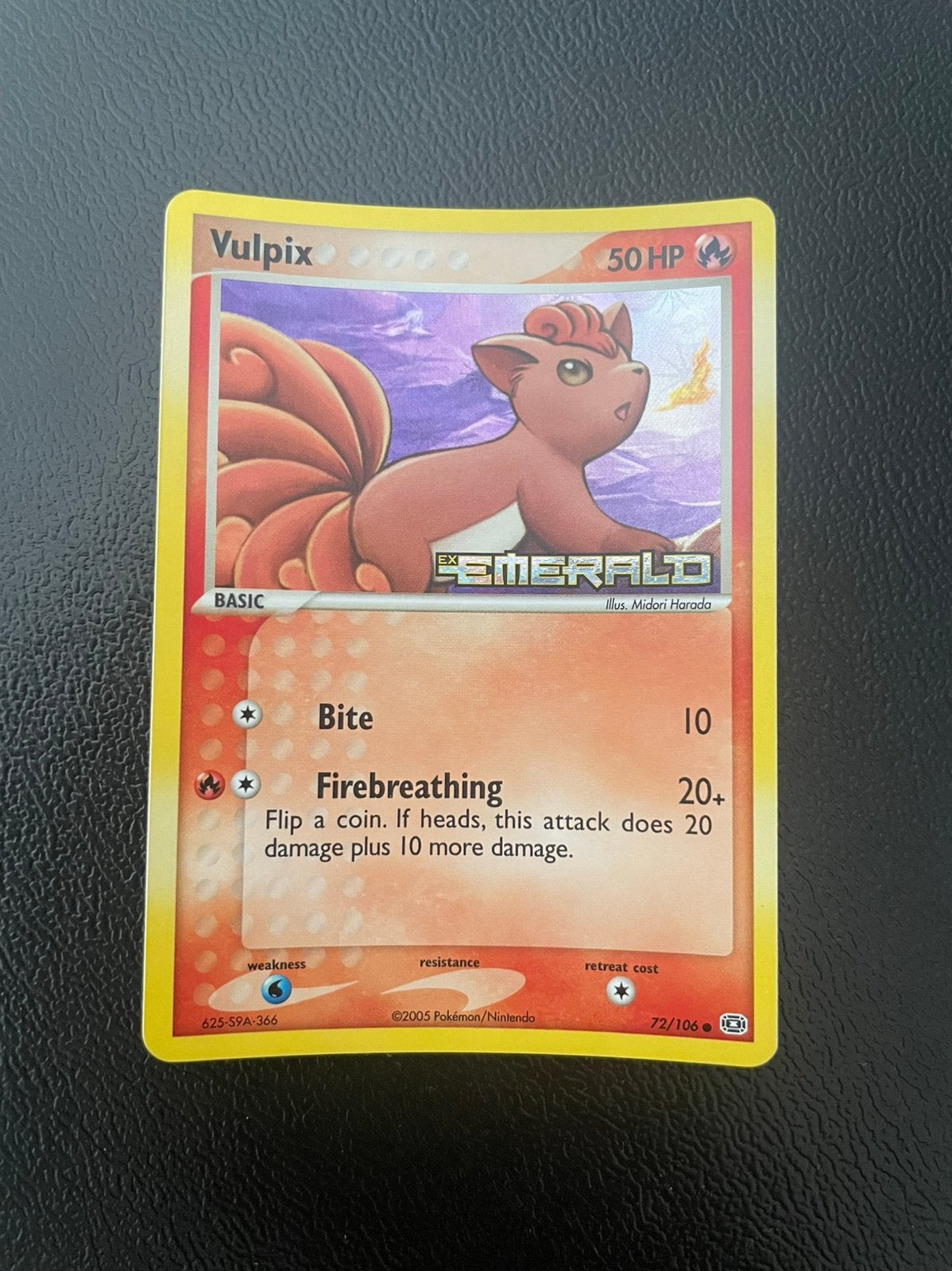 Vulpix ex emerald reverse holo mint, Ophalen of Verzenden, Zo goed als nieuw