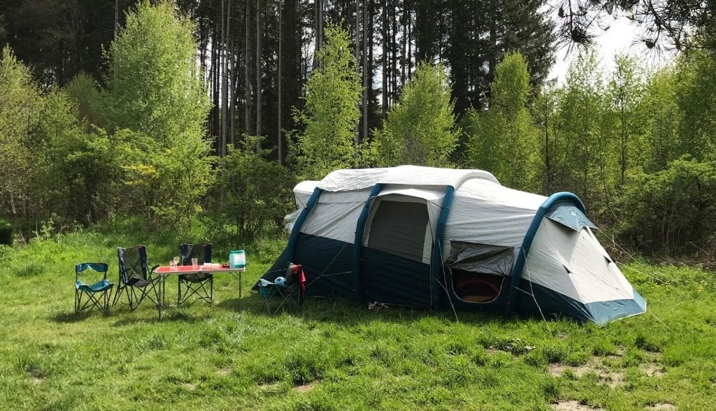 Airsecond 6.3 fresh & black tent/decathlon, Caravans en Kamperen, Tenten, Ophalen, Gebruikt, Tot en met 6