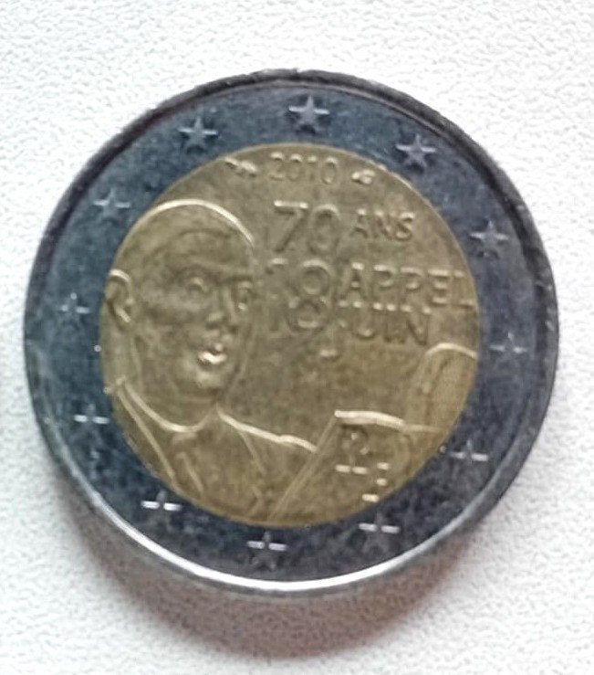 2 euro Frankrijk 2010 / Charles de Gaulle, Timbres & Monnaies, Monnaies | Europe | Monnaies euro, Enlèvement, France, 2 euros