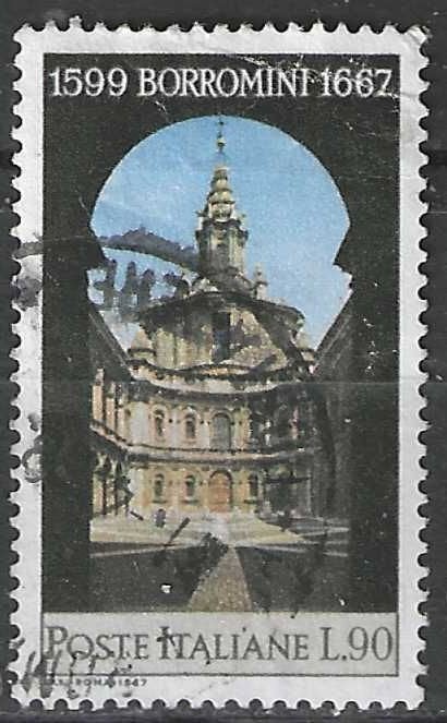 Italie 1967 - Yvert 982 - Francesco Borromini - 90 l. (ST), Timbres & Monnaies, Timbres | Europe | Italie, Envoi, Affranchi
