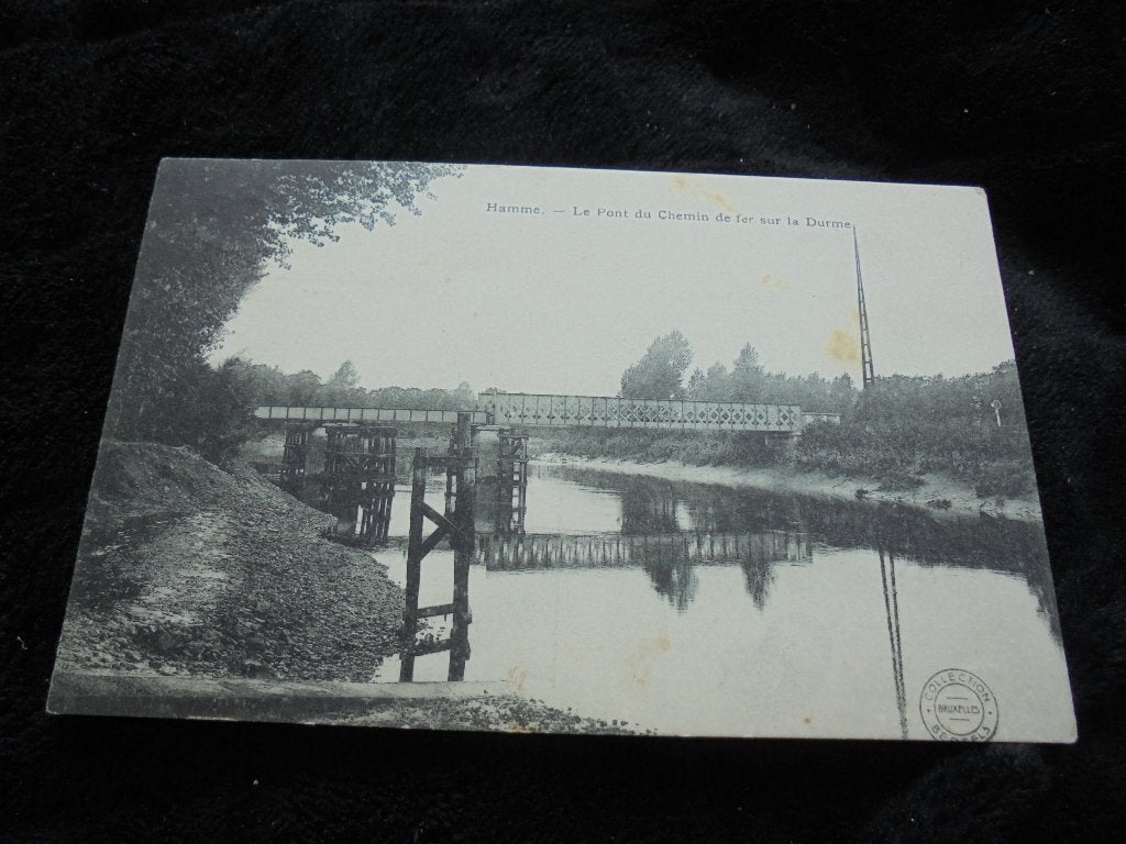 Beschreven Oude Postkaart Hamme Le Point du Chemin de fer su, Envoi