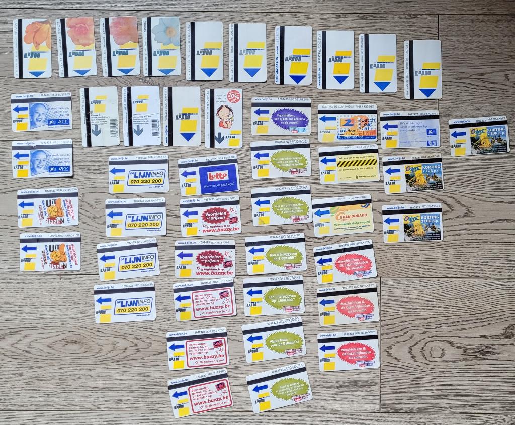 Lot de 63 cartes de bus De Lijn vintage, Collections, Trains & Trams, Utilisé, Bus ou Métro, Enlèvement ou Envoi