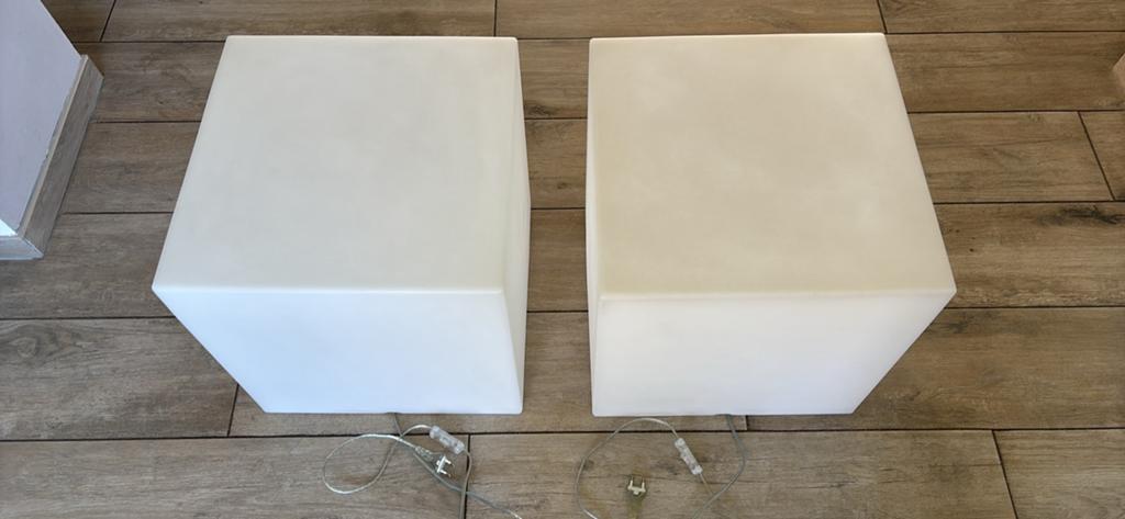 2 cubes lumineux intérieur/extérieur, Tuin en Terras, Tuinmeubel-accessoires, Ophalen, Zo goed als nieuw