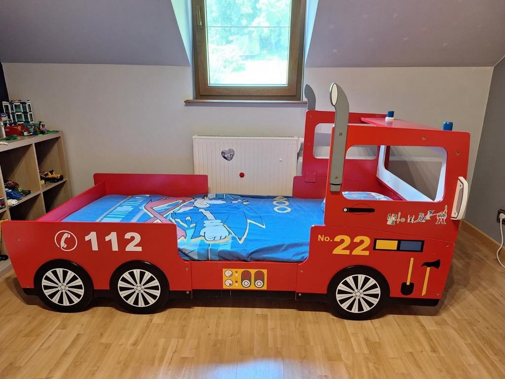 Brandweerbed voor kinderen, Ophalen, Matras