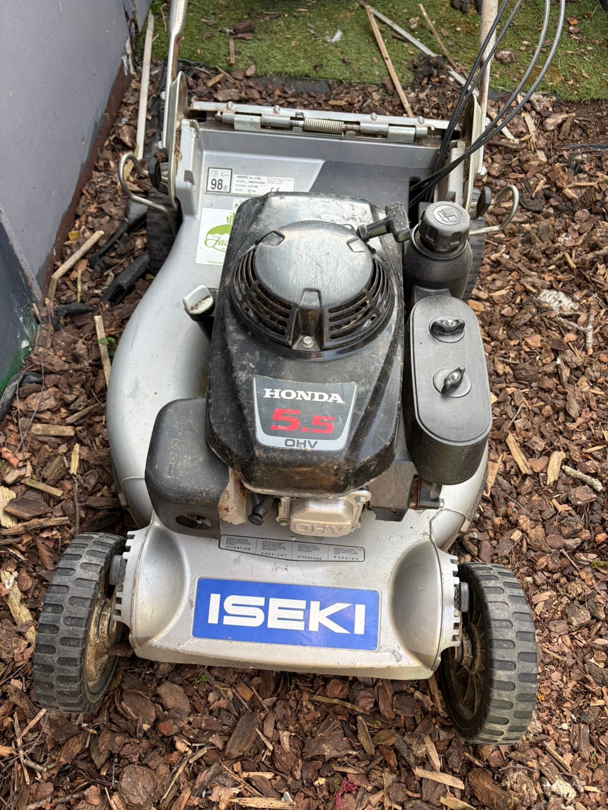 Iseki SW5210-BE4 Benzine Grasmaaier - Honda 5.5 OHV, Ophalen, Cirkelmaaier, Gebruikt, 40 t/m 49 cm