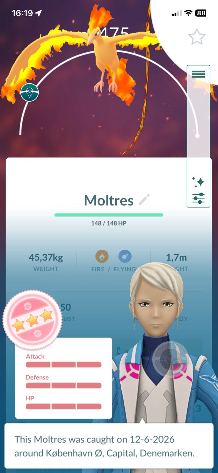Pokemom go hundo moltres account, Games en Spelcomputers, Ophalen, Zo goed als nieuw