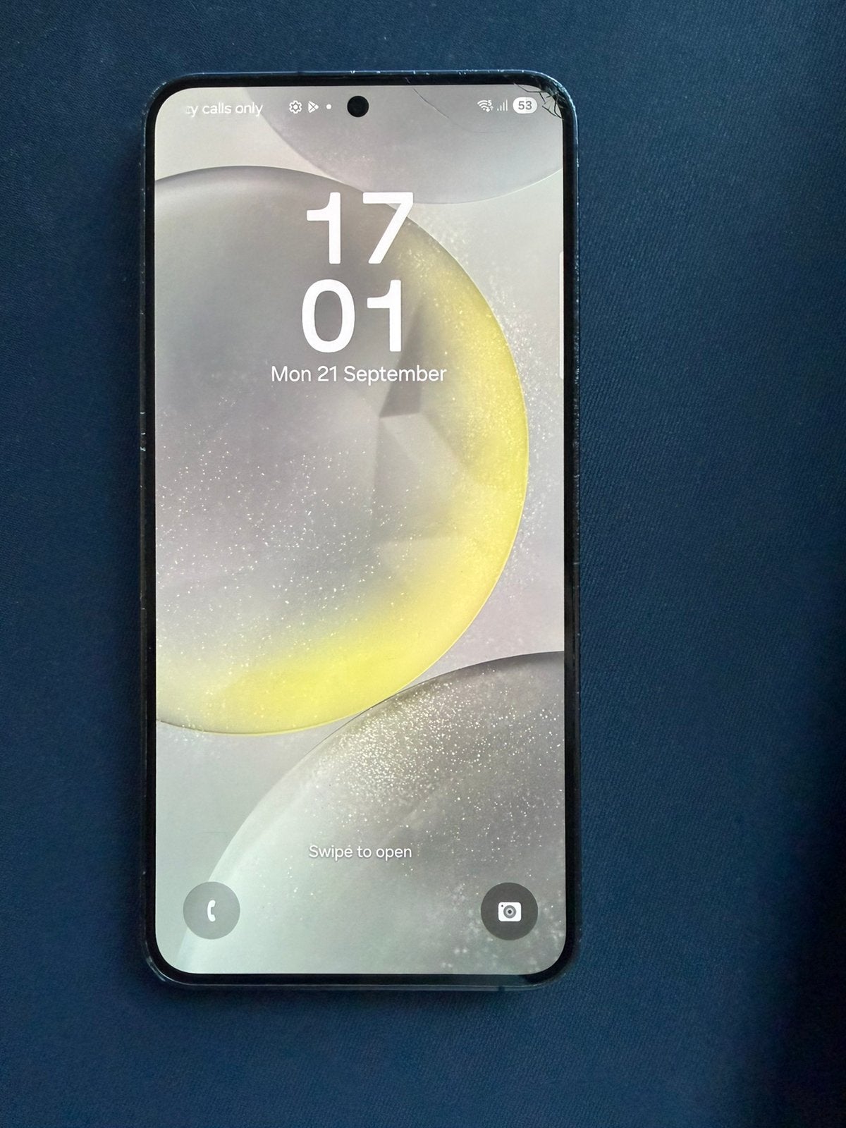 Samsung s24 128GB (gebarsten sherm), Galaxy S24, Zwart, Touchscreen, Ophalen of Verzenden