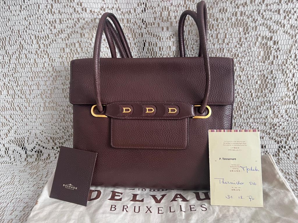DELVAUX tasmodel Thermidor onberispelijk bruin leer, Handtassen en Accessoires, Tassen | Damestassen, Ophalen of Verzenden, Zo goed als nieuw