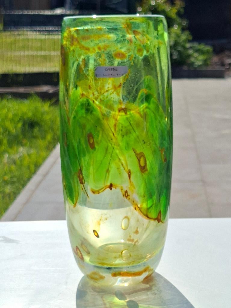 Vase "plume de paon" signé Louis Leloup. Val Saint Lambert, Enlèvement