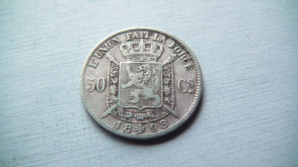 RESERVE MICHEL belgique 50 centimes 1898 FR, Timbres & Monnaies, Monnaies | Belgique, Enlèvement