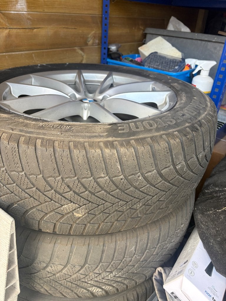 Autobanden + velgen bmw, Auto-onderdelen, Banden en Velgen, Ophalen, 18 inch, Gebruikt, Velg(en)