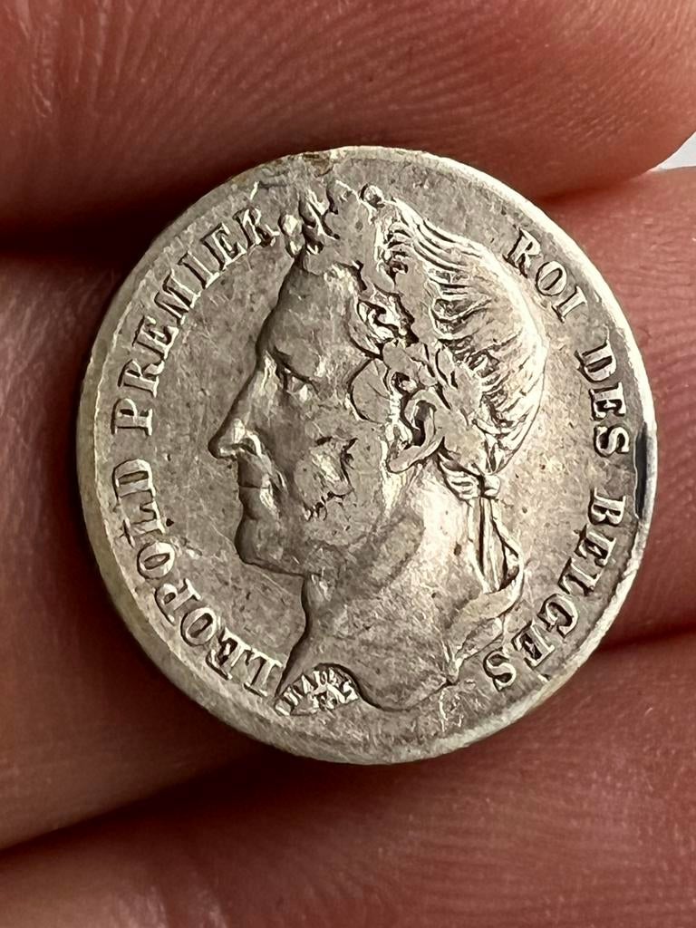Belgie 1/2 Franc 1834 * zilver, Ophalen