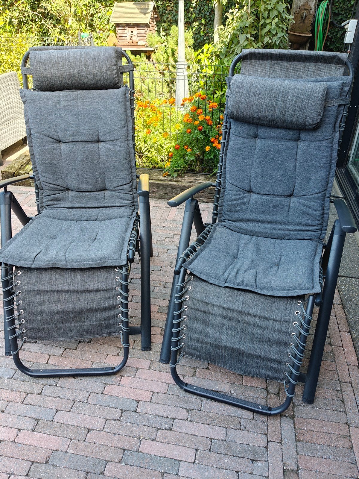 6 chaises de jardin avec coussins, zigs, Enlèvement