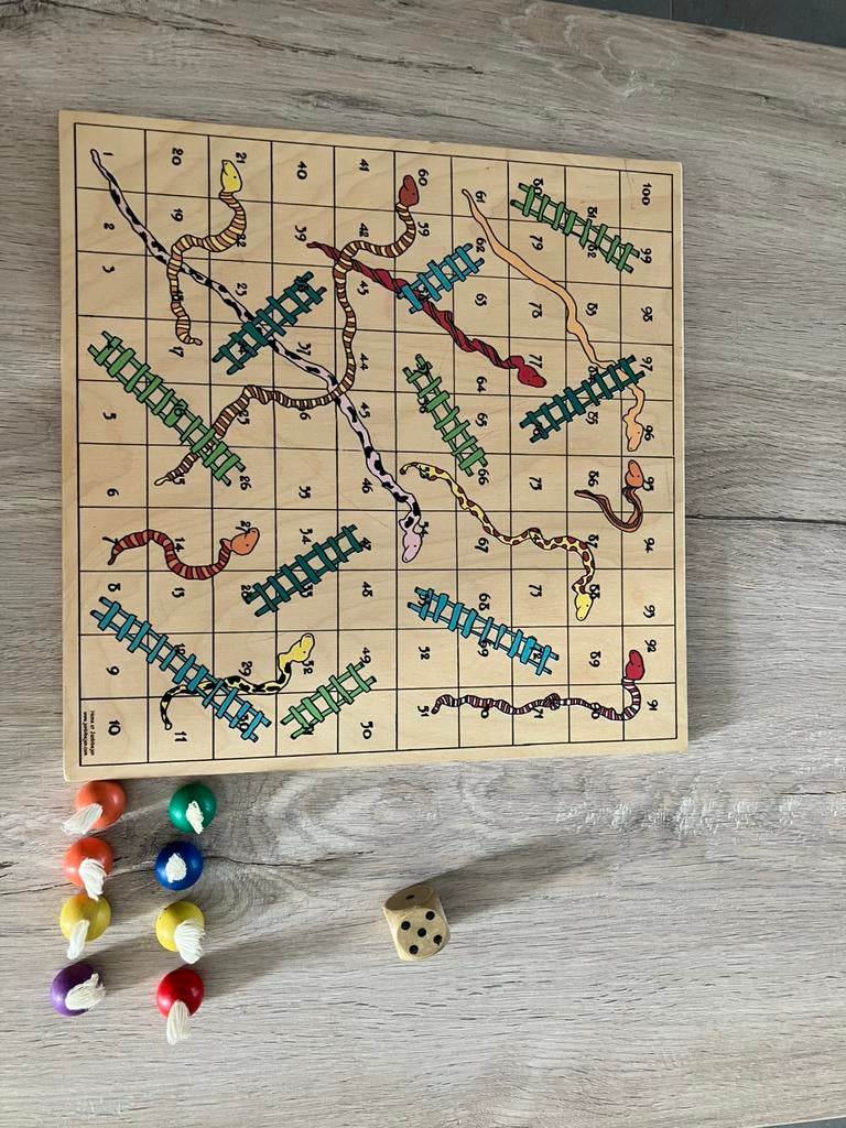 Houten adders en ladders spel, Ophalen, Zo goed als nieuw