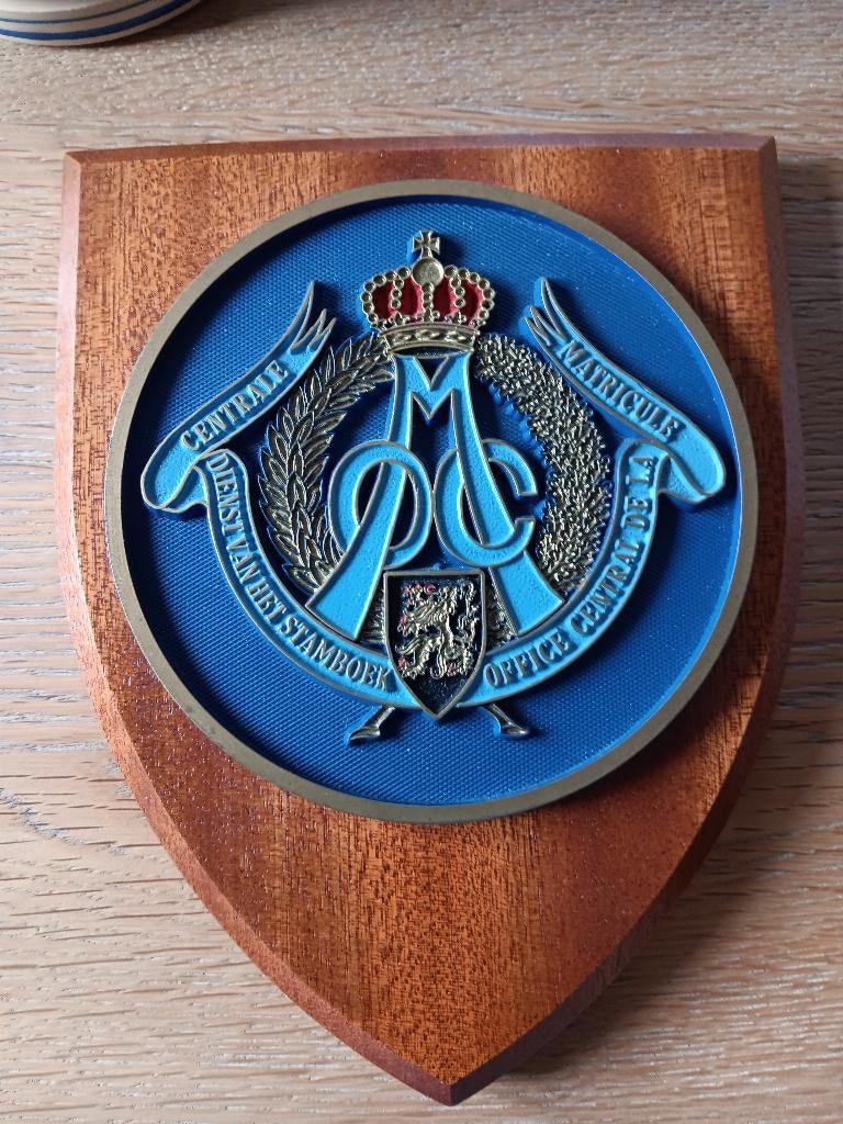 Wapenschild Administratie + Pins, Verzamelen, Militaria | Algemeen, Ophalen, Overige soorten, Embleem of Badge