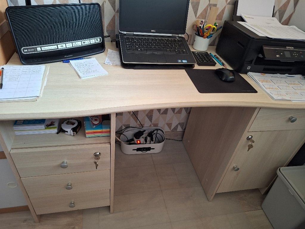 Bureau, 135 cm, Bureau duo, Comme neuf, Enlèvement