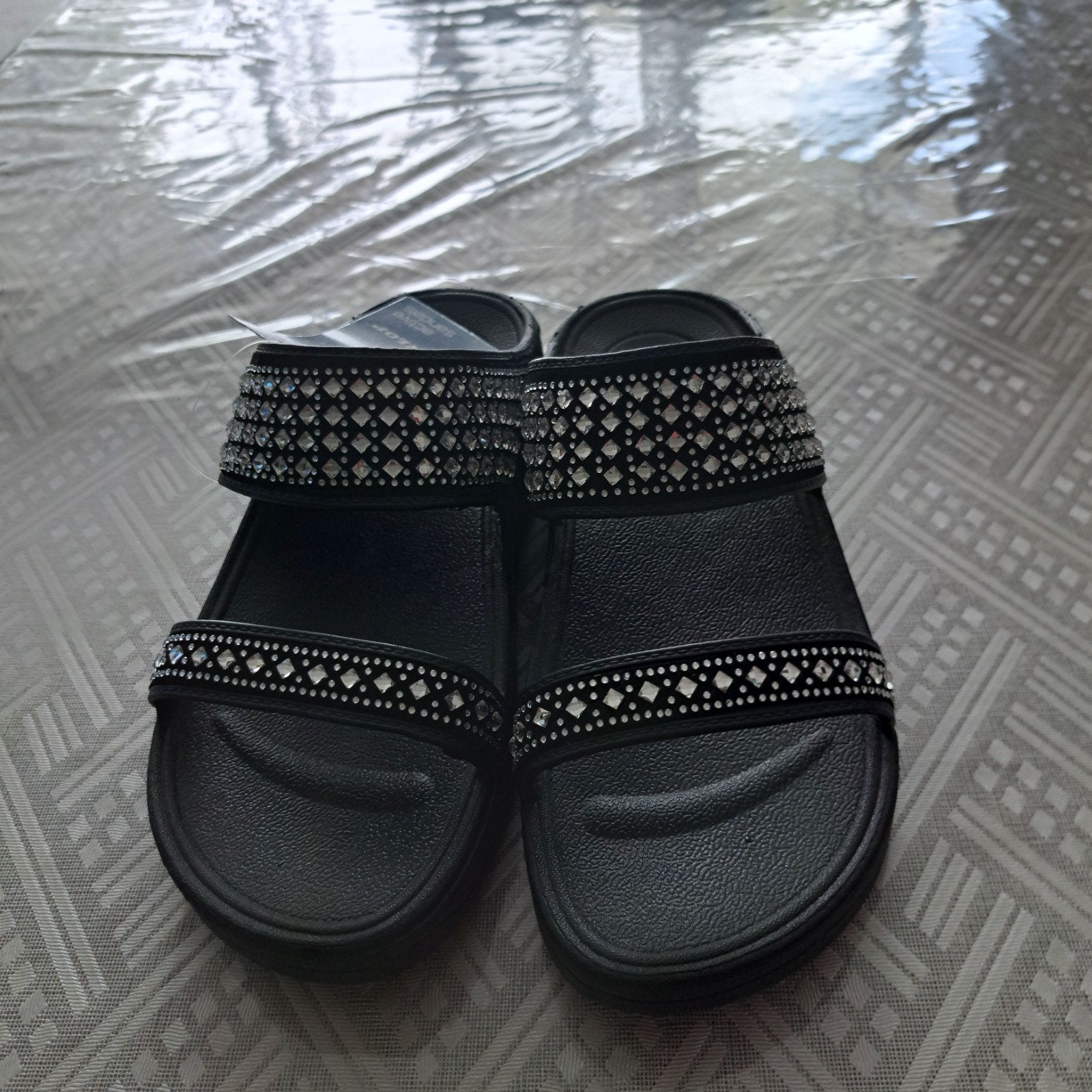 Mules Dunlop noir pailleté 38, Noir