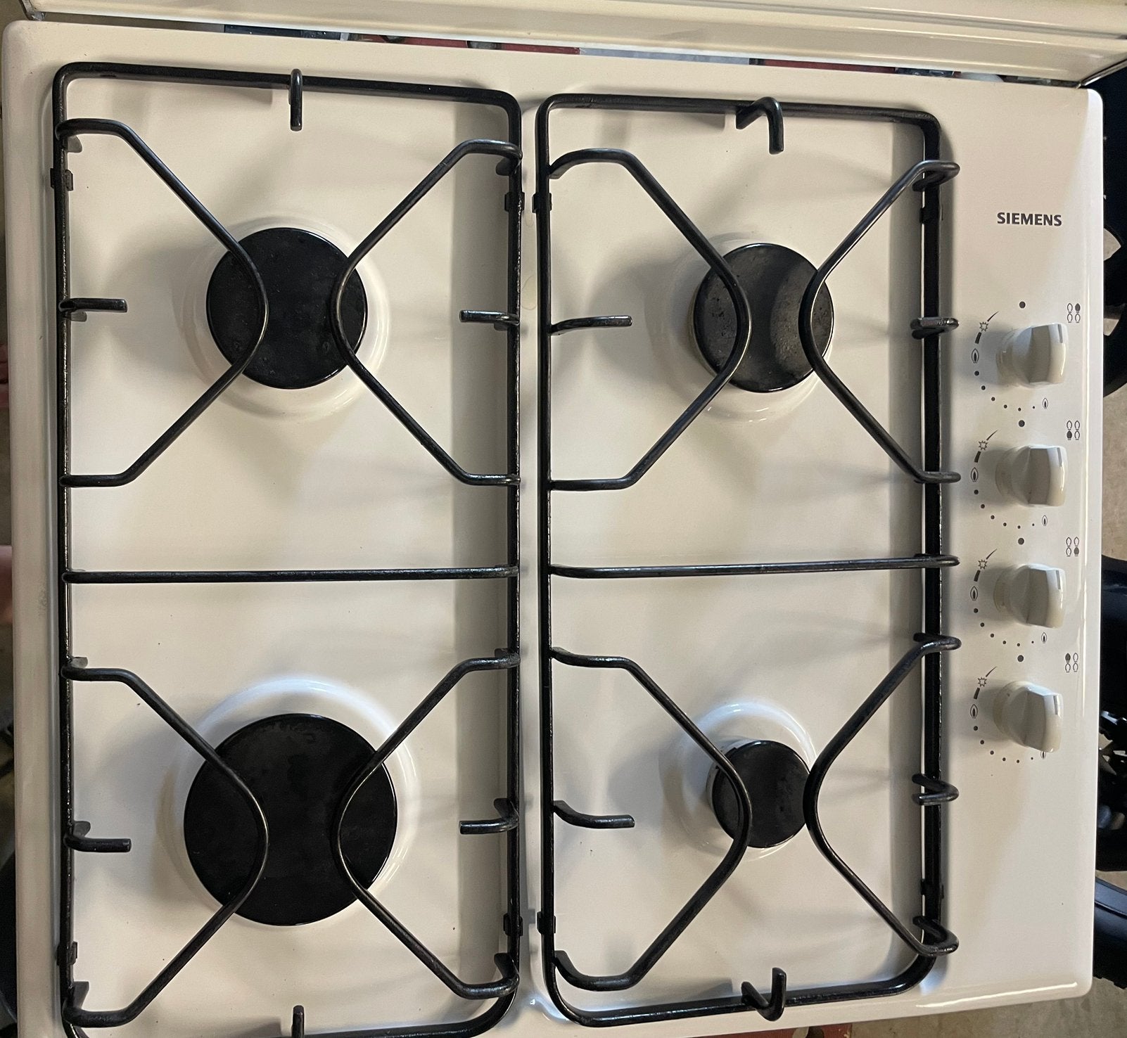 Siemens 4 pits gas kooktoestel in zeer goedr staat, Elektronische apparatuur, Kookplaten, Ophalen, Zo goed als nieuw, Gas