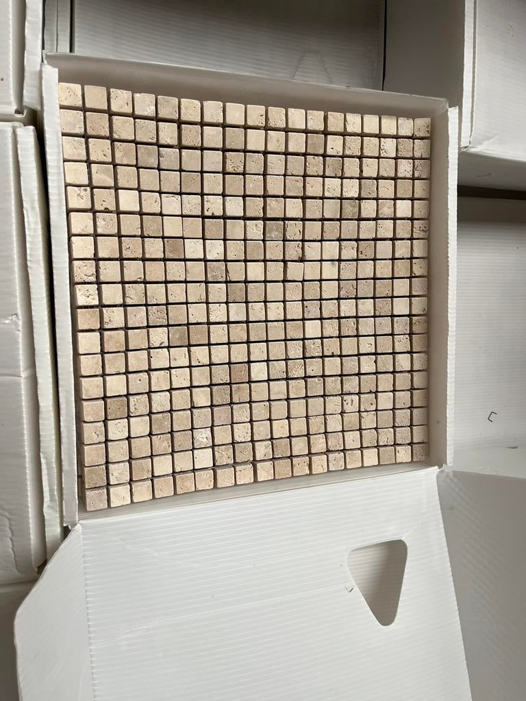 31 m2 Travertin mozaiek Chiaro, Enlèvement, Neuf