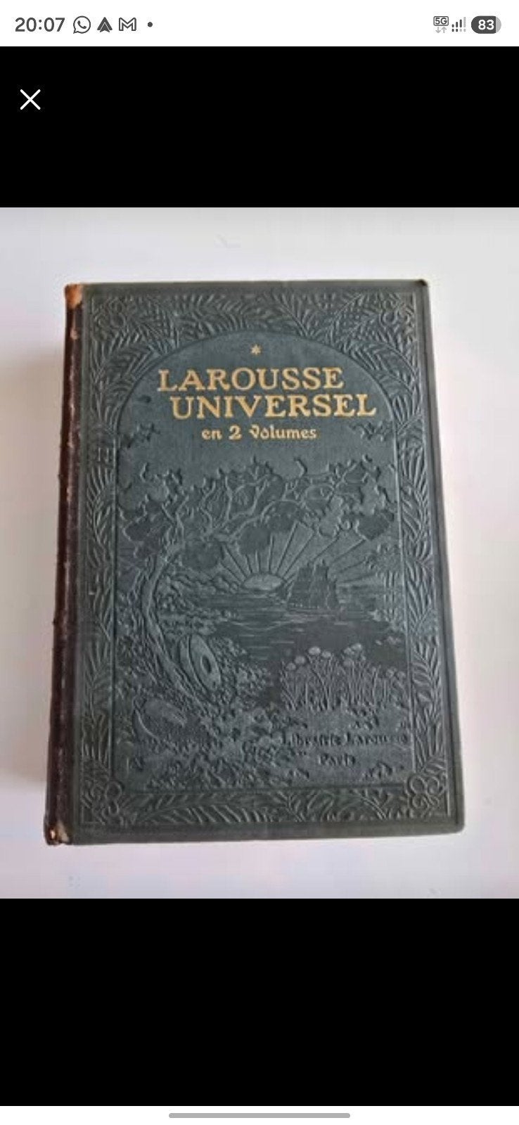 Antique book - Laroussel universel A-k 1922, Ophalen of Verzenden