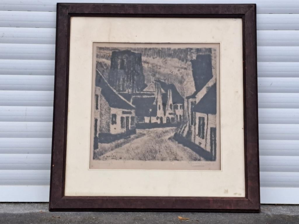 Gravure lisseweghe signe alfons blomme, Enlèvement, Gravure