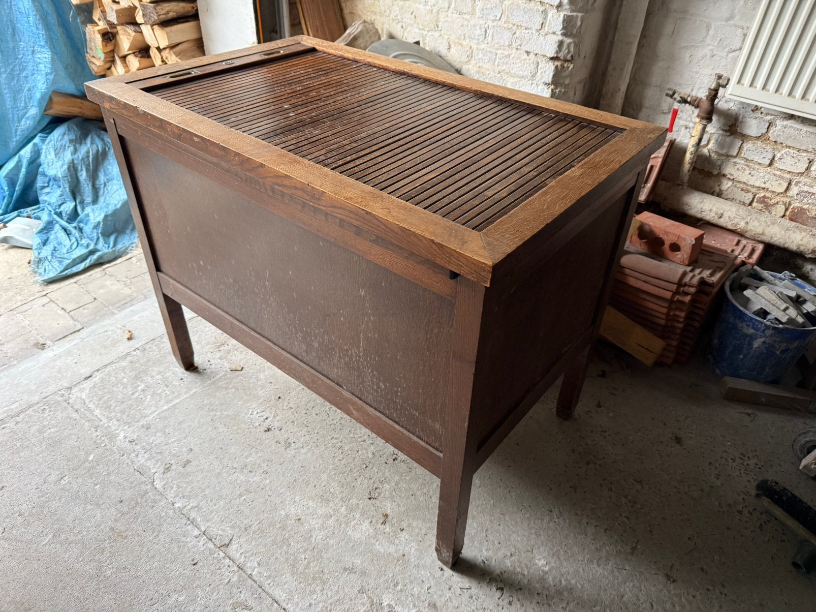 Meuble en bois americain annee 1960, Maison & Meubles, 100 à 150 cm, Enlèvement, Utilisé, 50 à 75 cm