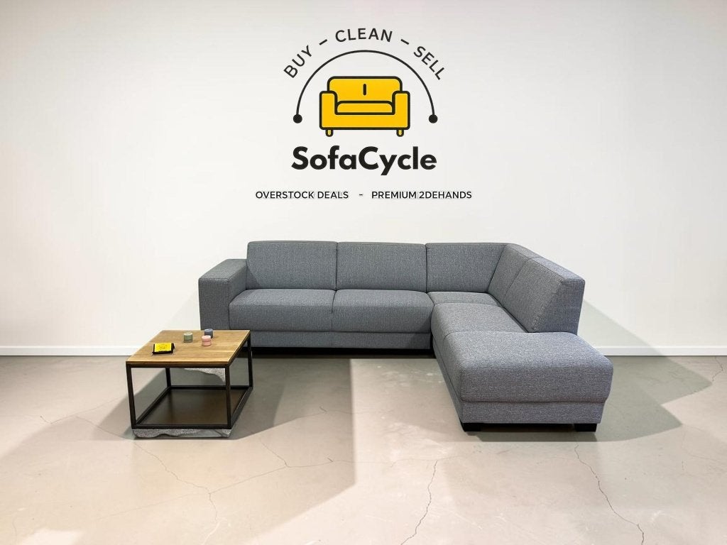 Goossens hoekzetel grijs, vaste kussens – nieuw, Gebruikt, Zonnestraat 223-229, 9600 Ronse, België, Info@sofacycle.be, SofaCycle VOF