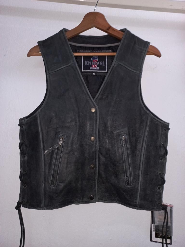 Gilet de moto en cuir neuf, Envoi, Neuf, avec ticket, Hommes, Manteau | cuir