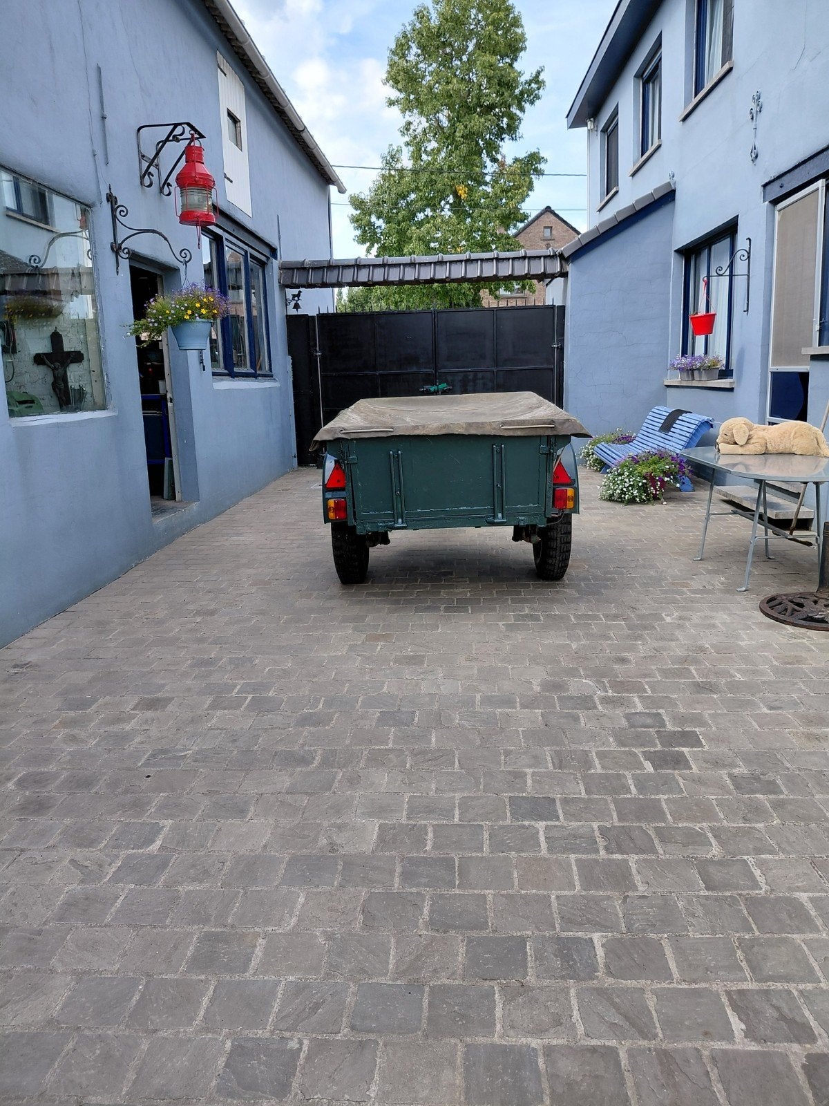 leger aanhangwagen, Ophalen, Gebruikt