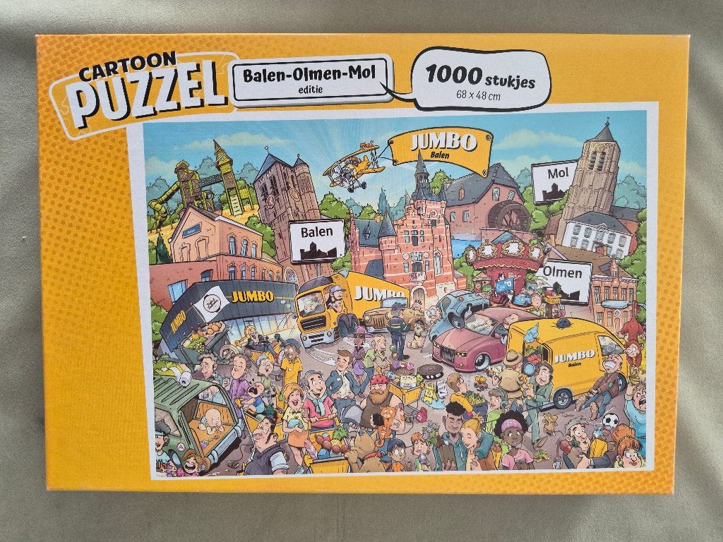 Puzzel 1000 stukjes Cartoon "Balen - Olmen - Mol", Ophalen, Zo goed als nieuw, Legpuzzel