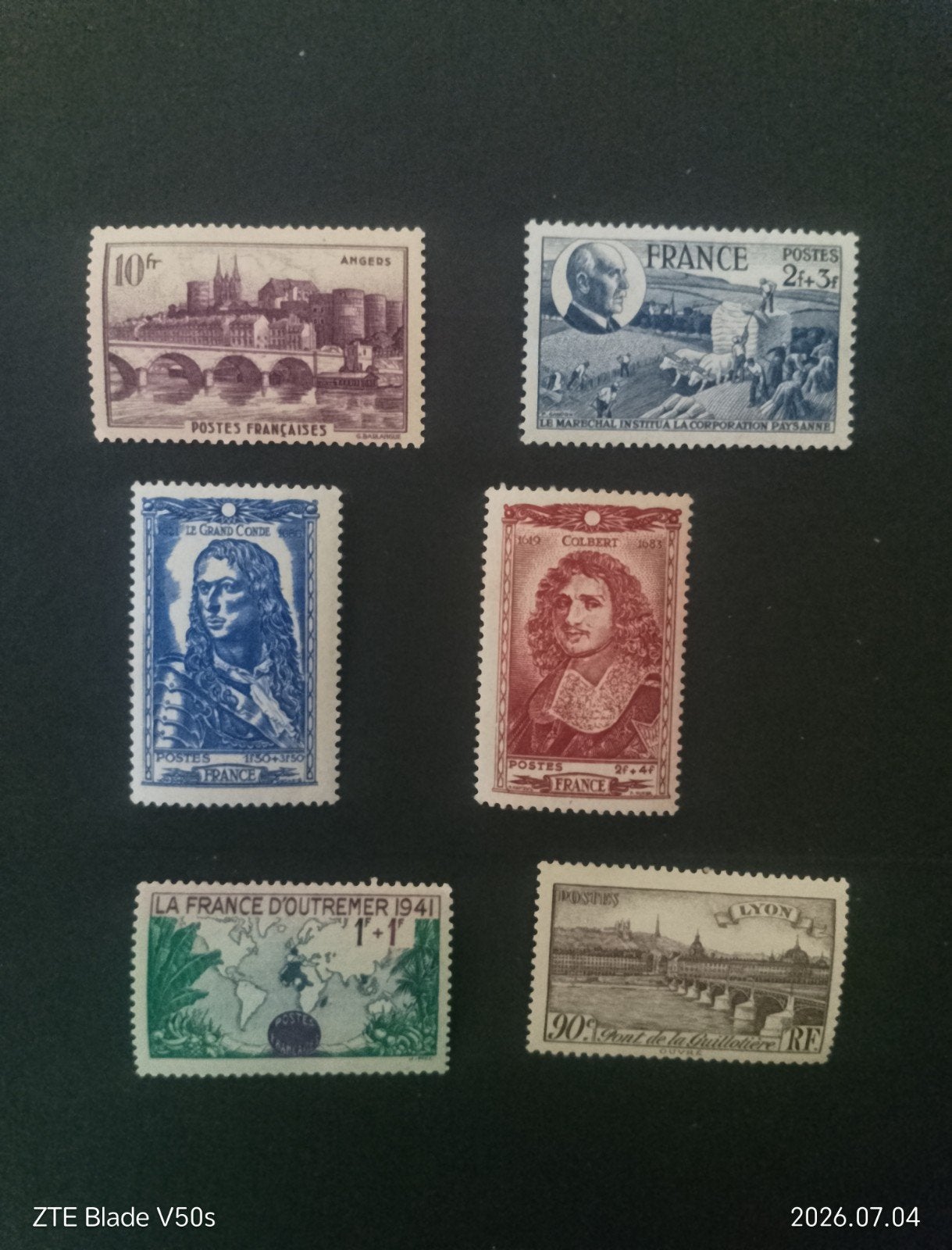Timbres-poste Sechs History France, Enlèvement ou Envoi