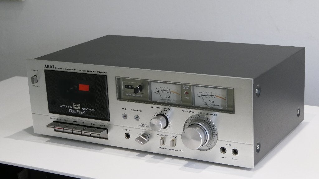 Akai GXC-706D  cassettedeck, TV, Hi-fi & Vidéo, Decks cassettes, Simple, Akai, Tape counter, Enlèvement ou Envoi