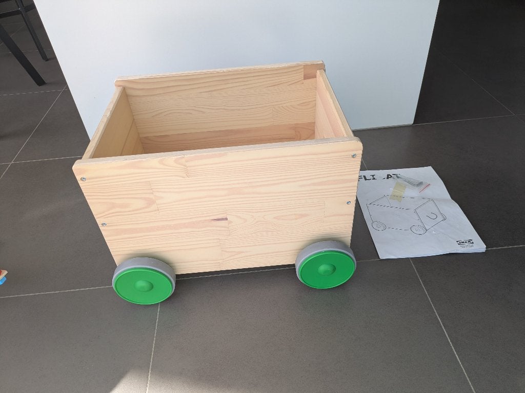 Ikea flisat speelgoedkist op wieltjes, Enlèvement, Utilisé, IKEA, Meuble de rangement