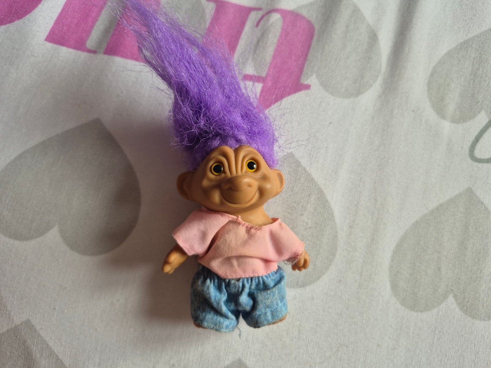 troll vintage popje 8 cm goede staat, Ophalen of Verzenden