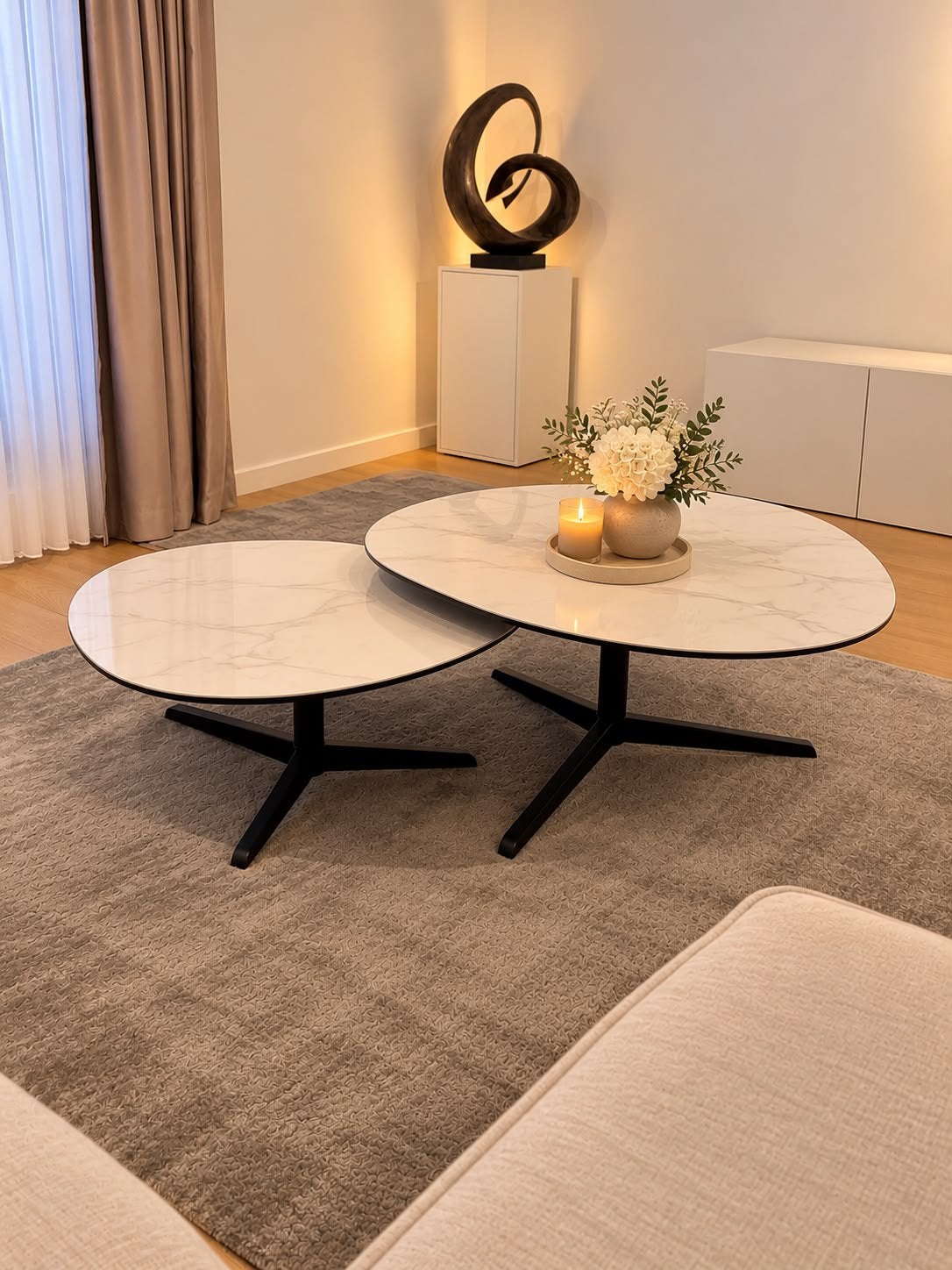 Tables basses Twin calacatta, Maison & Meubles, Enlèvement, Comme neuf