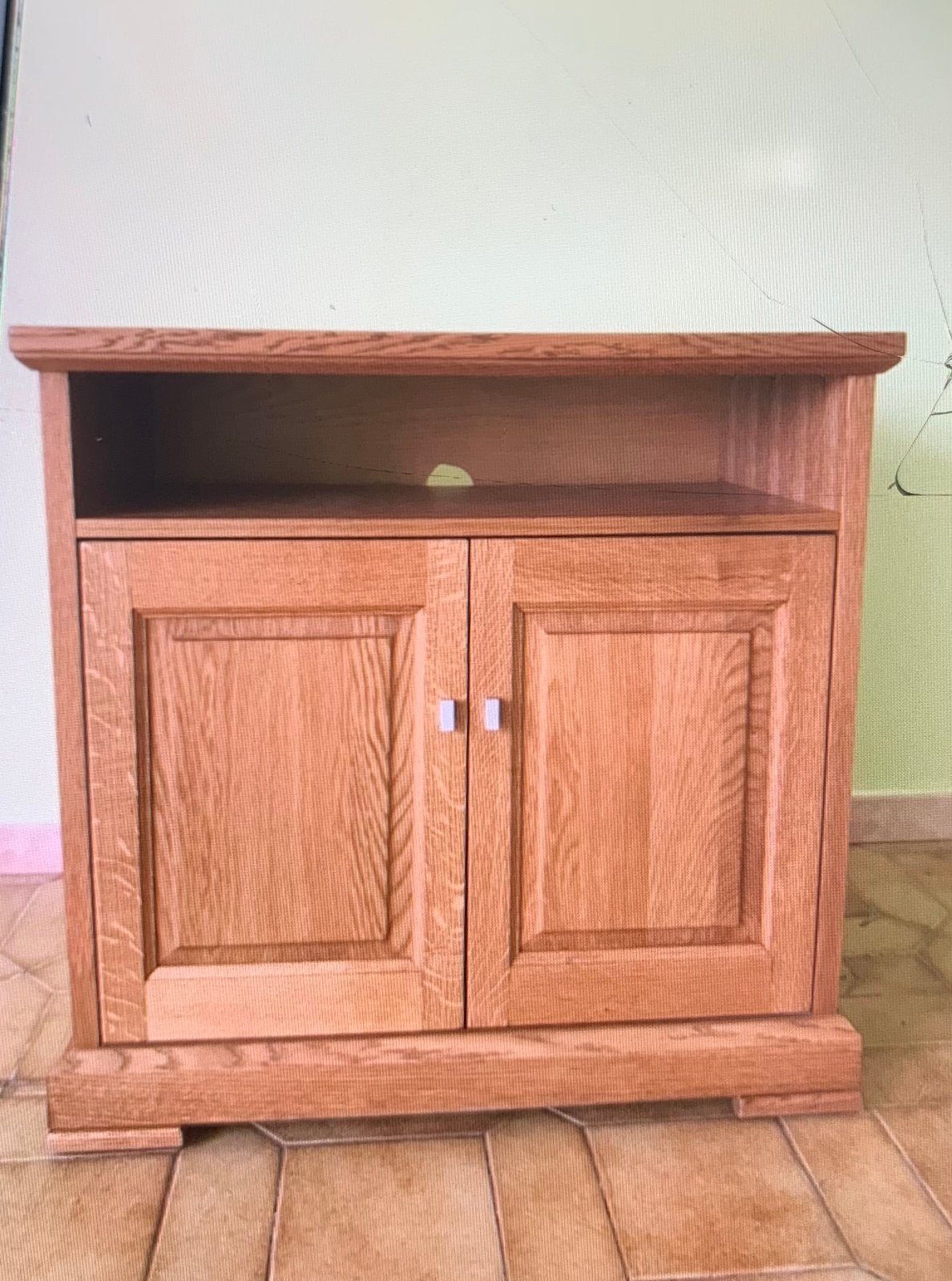 Meuble tv chêne état impeccable bonne qualité, Enlèvement, Comme neuf, Chêne, Bois