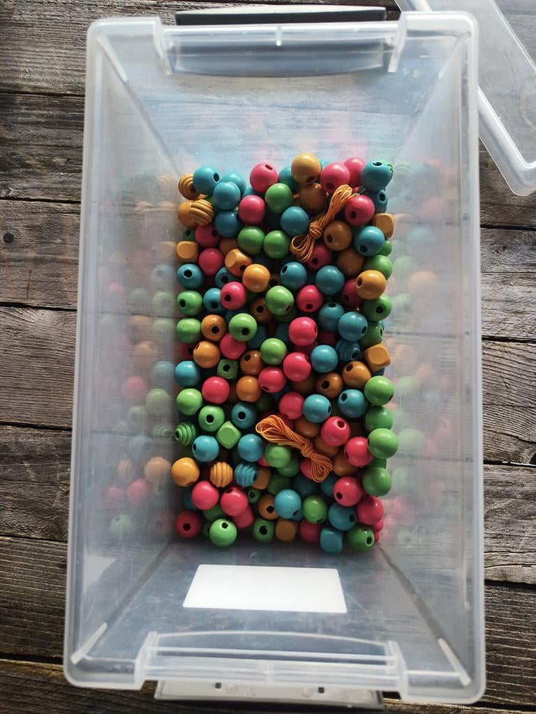 Nouvel ensemble de perles en bois - matériel artisanal color, Enlèvement ou Envoi, Neuf, Perle