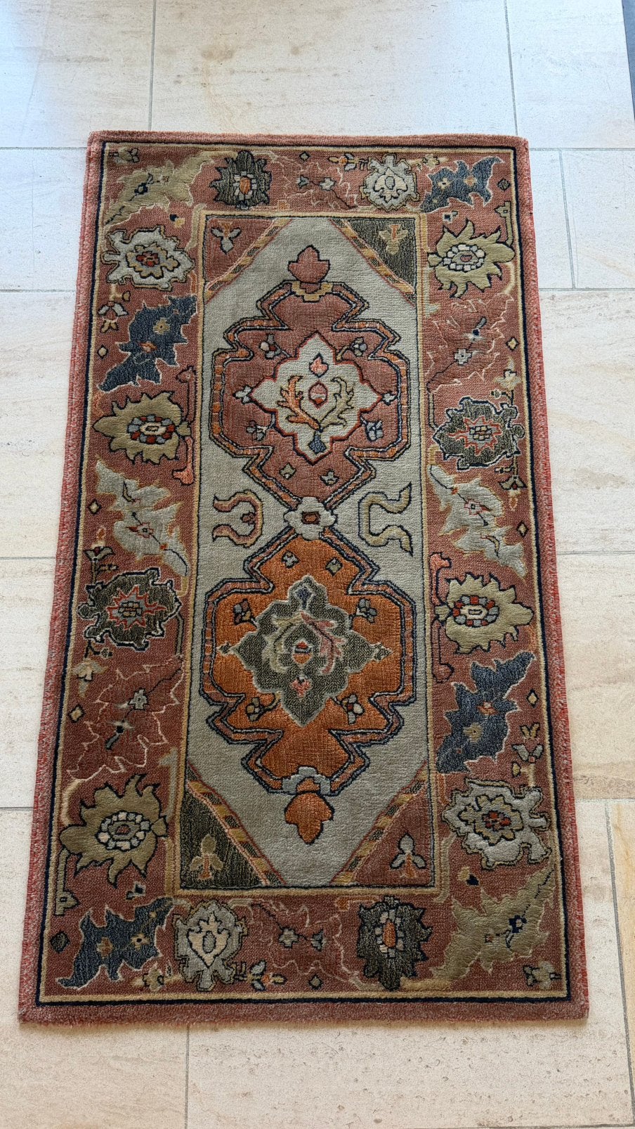 Wollen tapijt 85 x 155 cm, Ophalen, Gebruikt, 100 tot 150 cm, 50 tot 100 cm