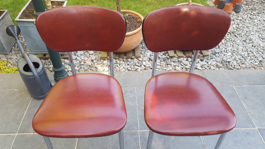 2 très belles chaises vintage, Maison & Meubles, Rouge, Vintage, Comme neuf, Deux