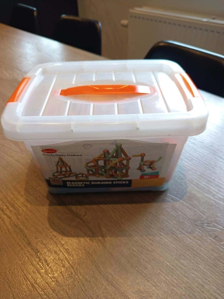 Magnetische blokken in doos, ZEER GOEDE staat, Ophalen of Verzenden, Gebruikt, Overige merken